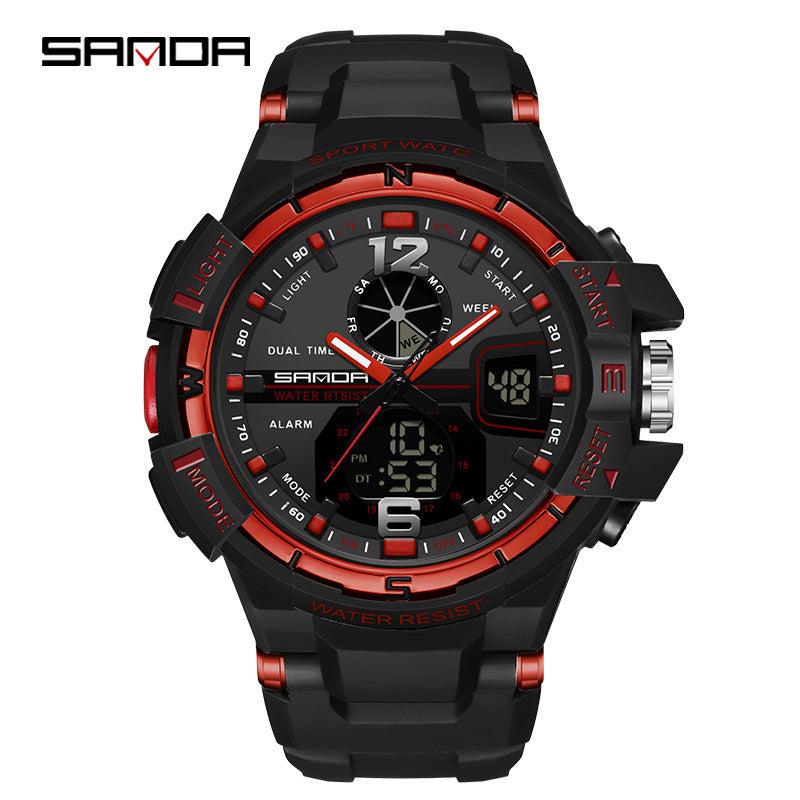 Couple Electronic Watch With Pointer Display, Round Dial, TPU Strap, And Durable ABS Case