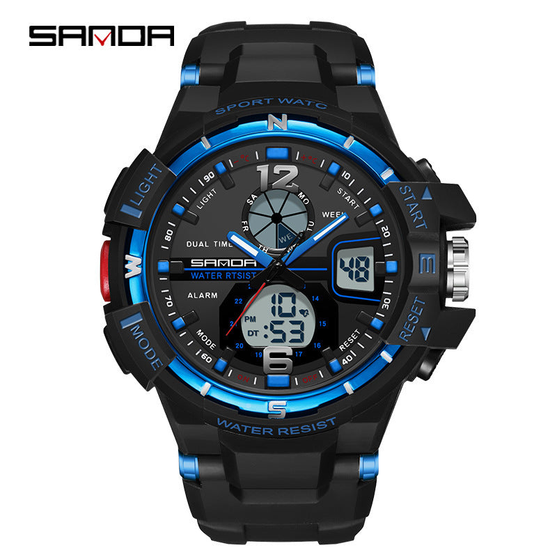 Couple Electronic Watch With Pointer Display, Round Dial, TPU Strap, And Durable ABS Case