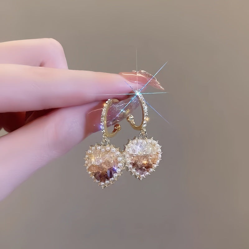 New Style Flowers Earrings For Women In Alloy With Artificial Pearl Inlay, Available In Colour
