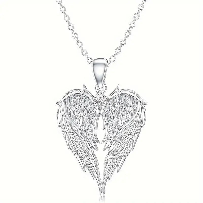 Angel Wings Necklace For Adults With Electroplated Alloy Pendant And Cable Chain