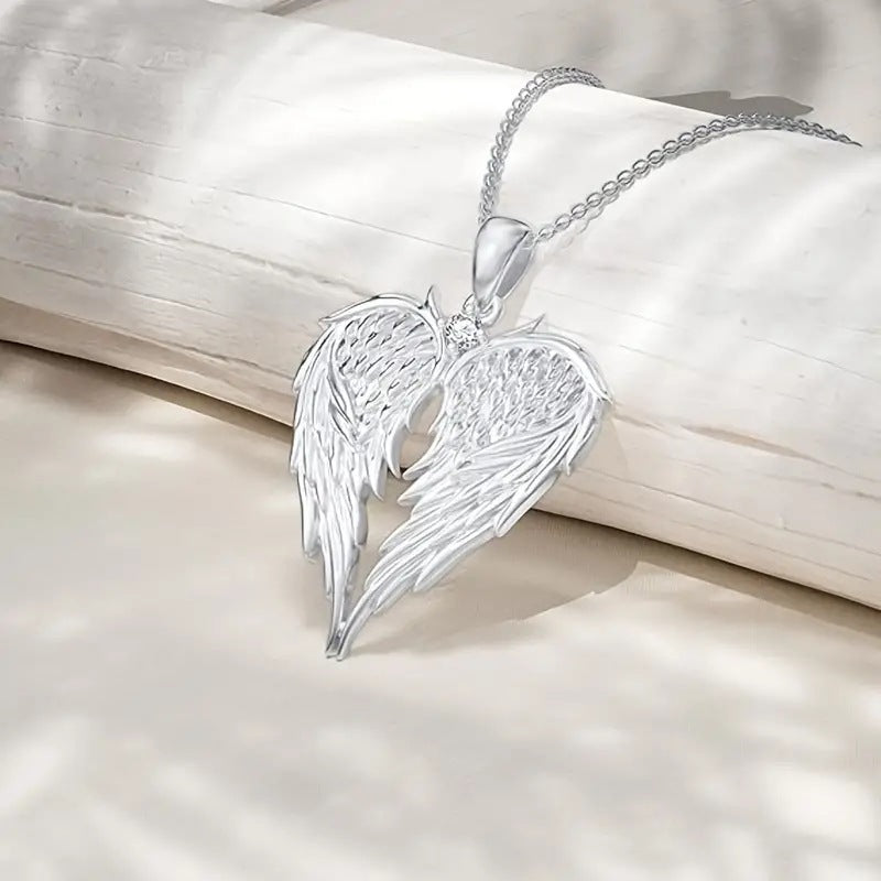 Angel Wings Necklace For Adults With Electroplated Alloy Pendant And Cable Chain