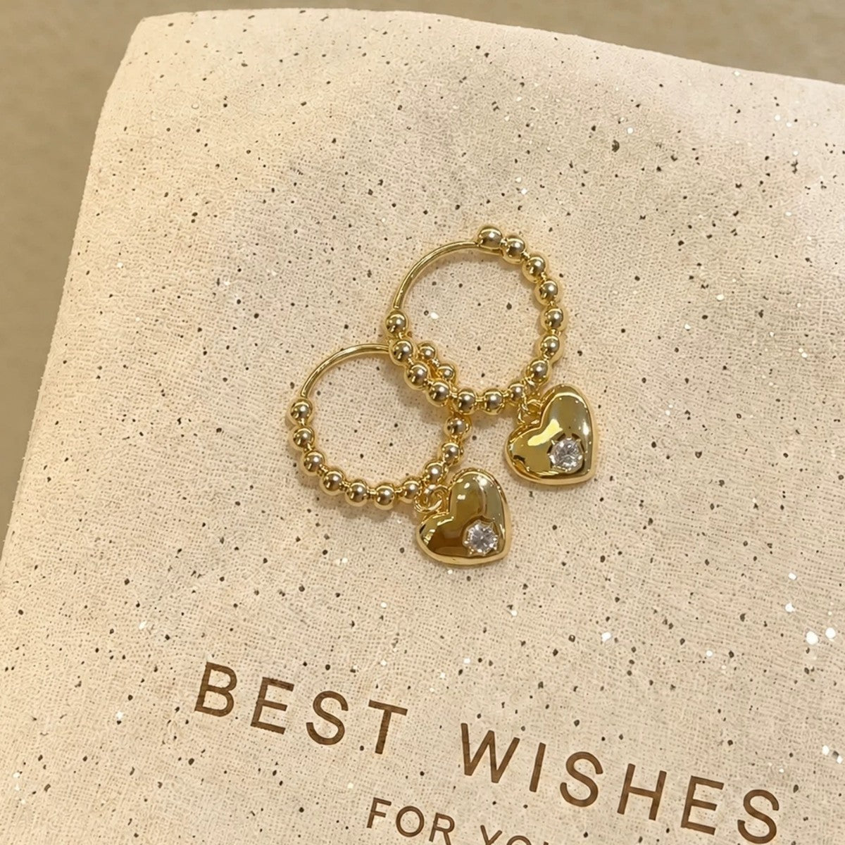 Heart Shape Earrings For Women In Gold Featuring 925 Sterling Silver Posts With Retro Style, Made Of Zinc Alloy