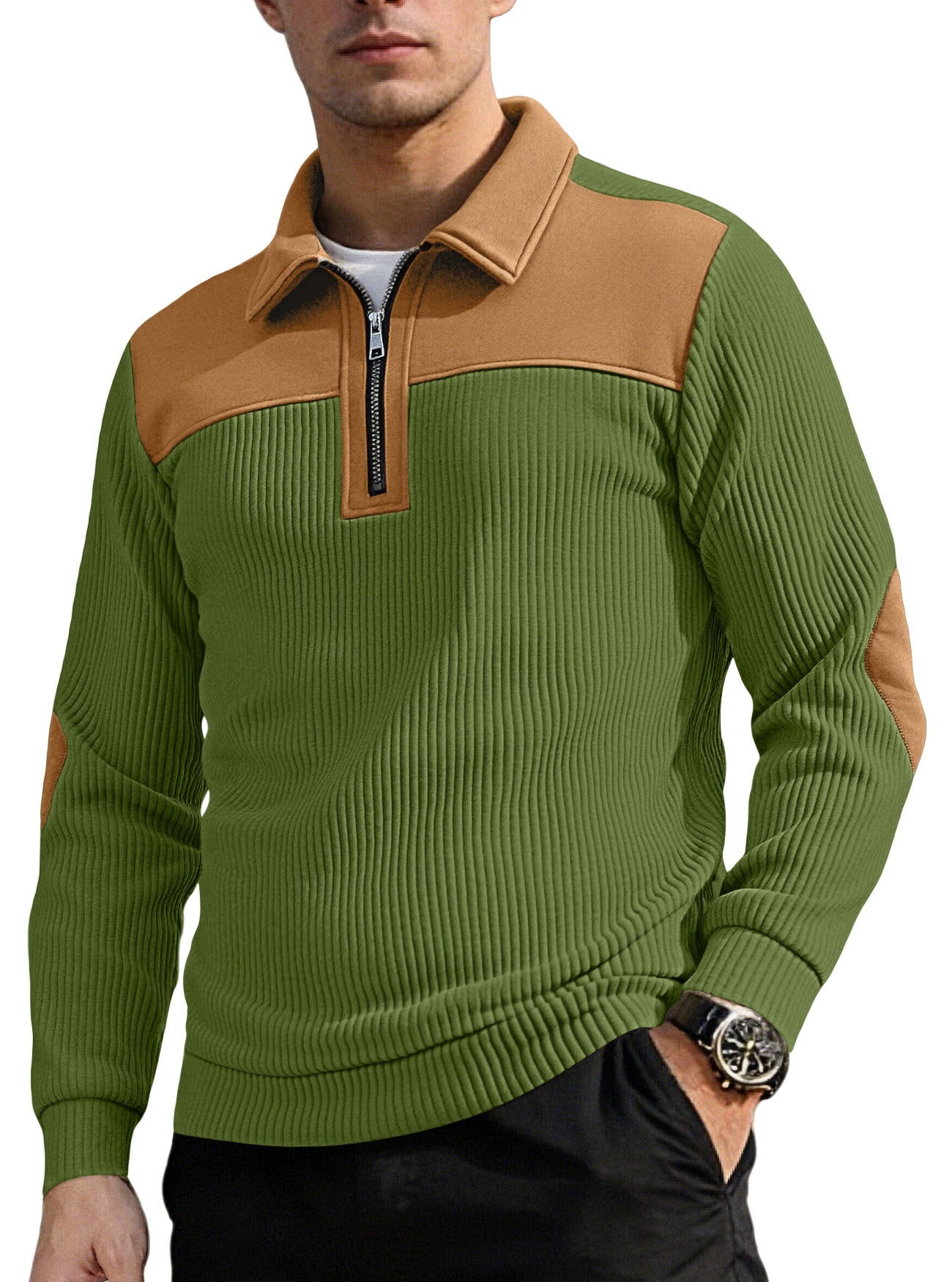 Men's Casual Grey Long Sleeve Embroidery Hoodie In Polyester Fabric
