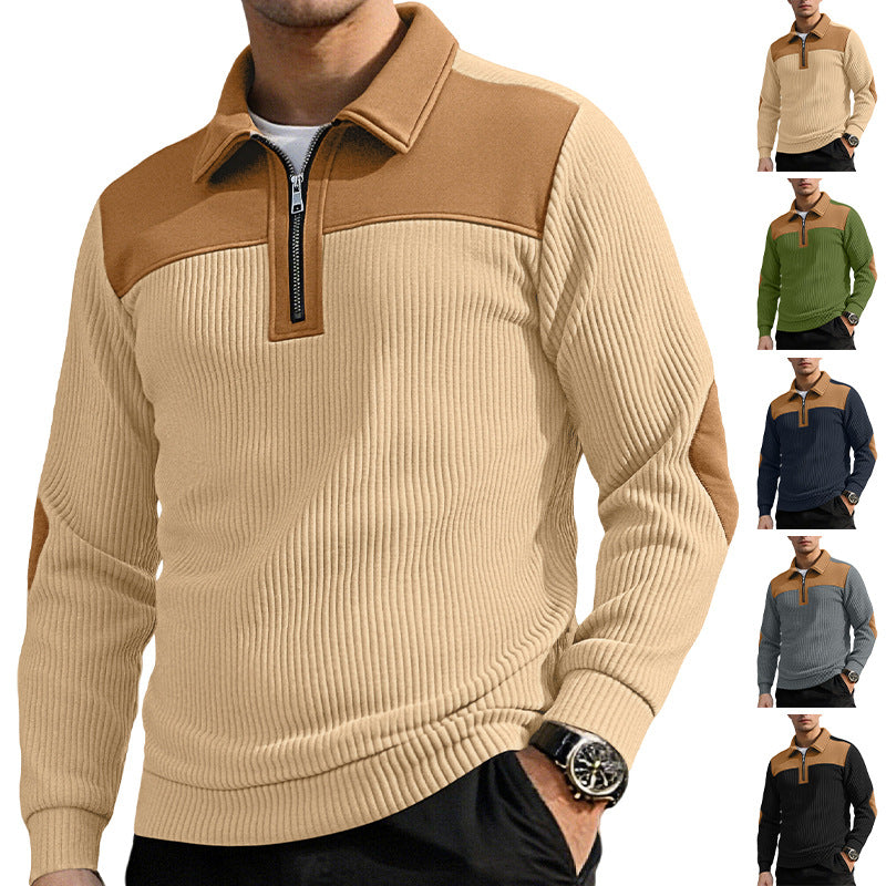 Men's Casual Grey Long Sleeve Embroidery Hoodie In Polyester Fabric
