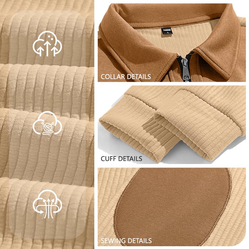 Men's Casual Grey Long Sleeve Embroidery Hoodie In Polyester Fabric