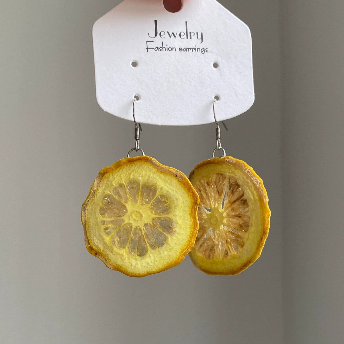 Lemon Earrings For Women Featuring Epoxy Craft And Zinc Alloy With 925 Sterling Silver Posts In Sweet Style
