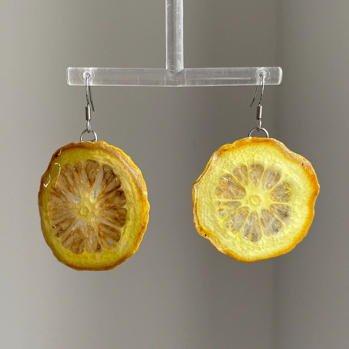 Lemon Earrings For Women Featuring Epoxy Craft And Zinc Alloy With 925 Sterling Silver Posts In Sweet Style