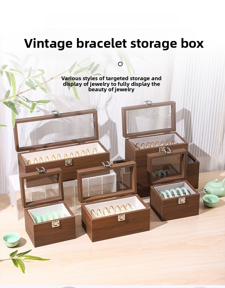 Classical Wooden Jewelry Box With Elegant Design, Perfect For Storing Rings And Necklaces