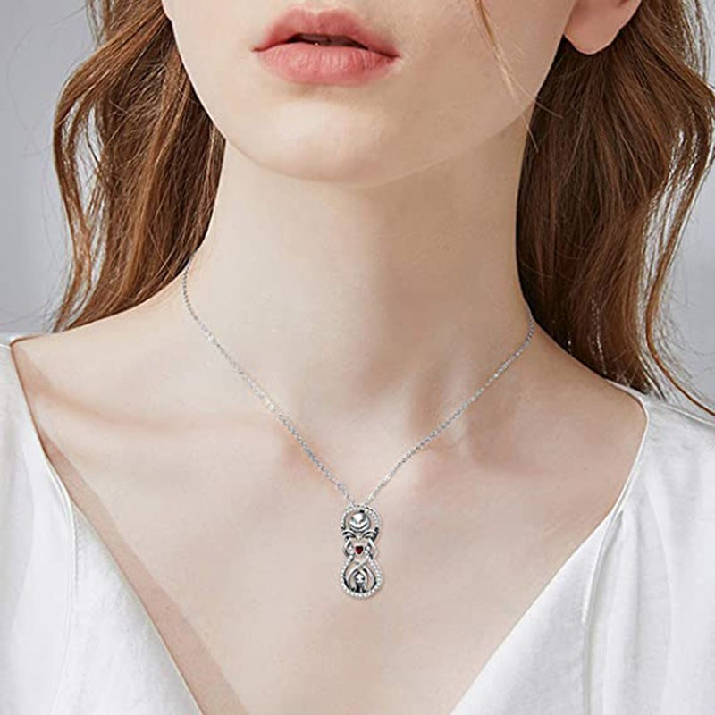 Halloween Heart Shape Pendant Necklace For Unisex Featuring Electroplated Alloy Pendant With Cable Chain