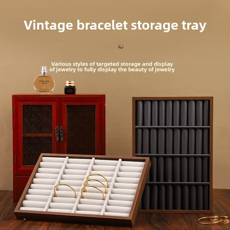 Classical Wooden Jewelry Box In Elegant Silver Finish For Organized Storage