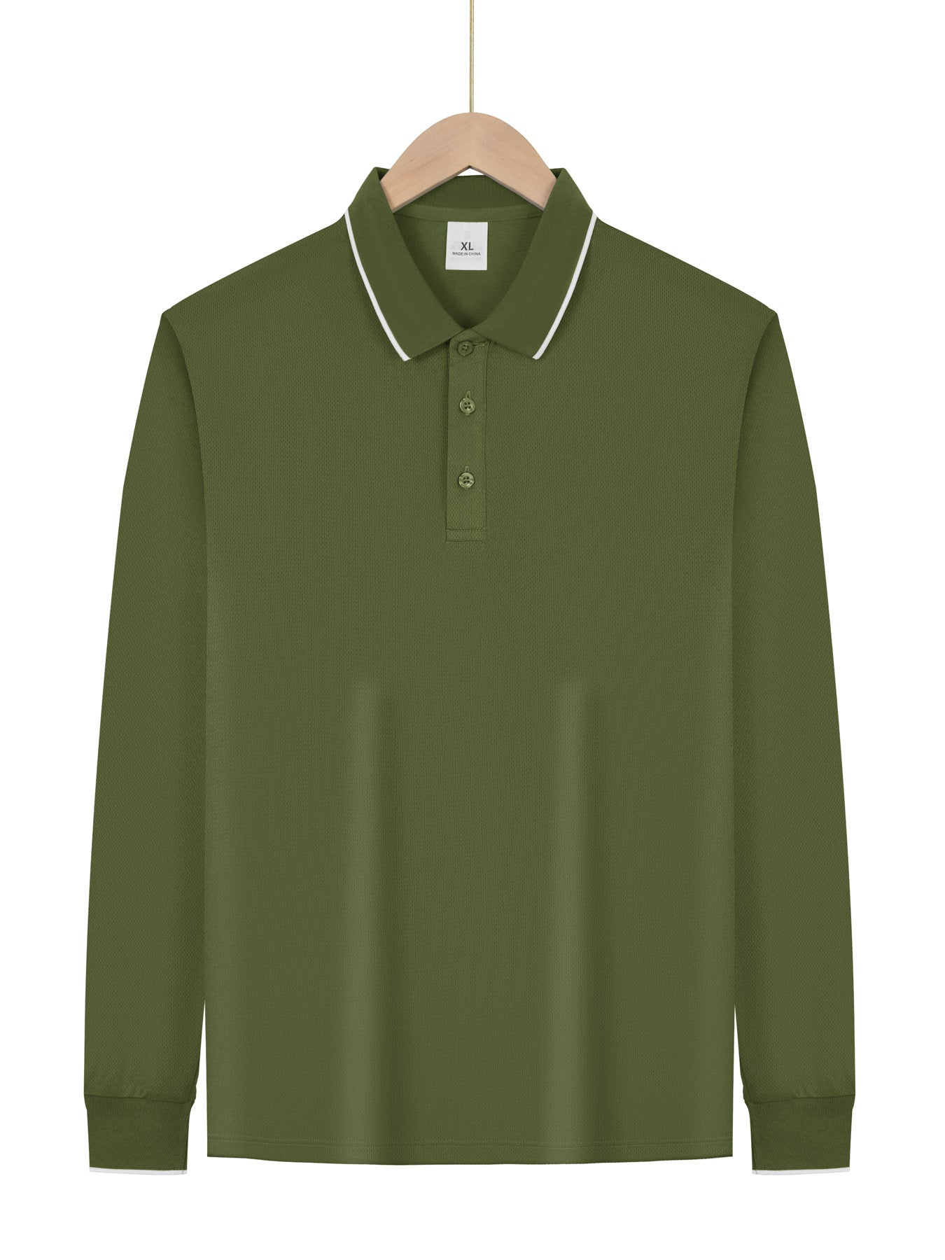 Solid Color Business Long Sleeve  For Men In Polyester Fabric With Lapel Collar