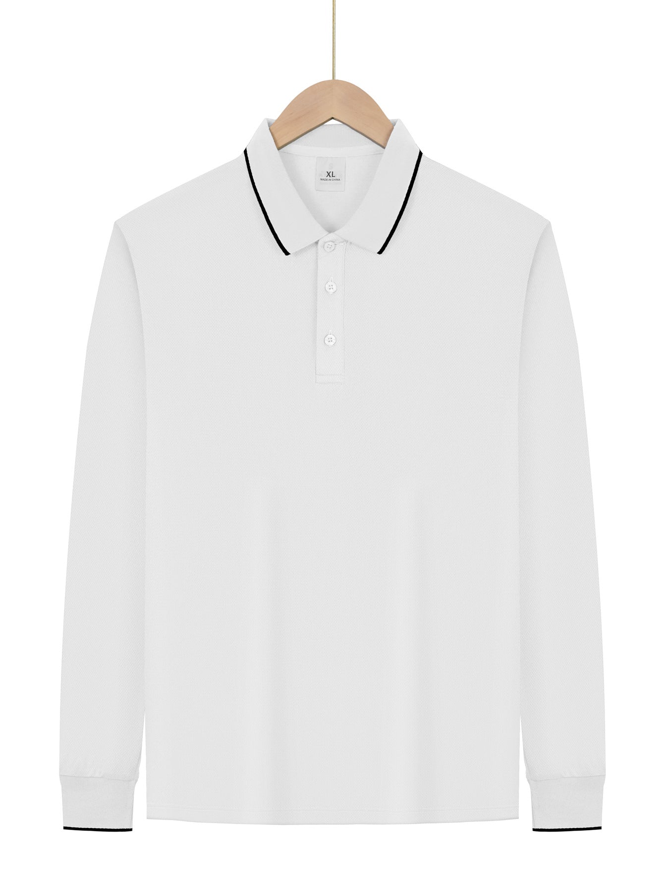 Solid Color Business Long Sleeve  For Men In Polyester Fabric With Lapel Collar