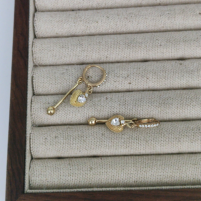 Irregular Tassel Earrings For Women In Retro Style With 925 Sterling Silver Studs And Real Gold Plated Copper