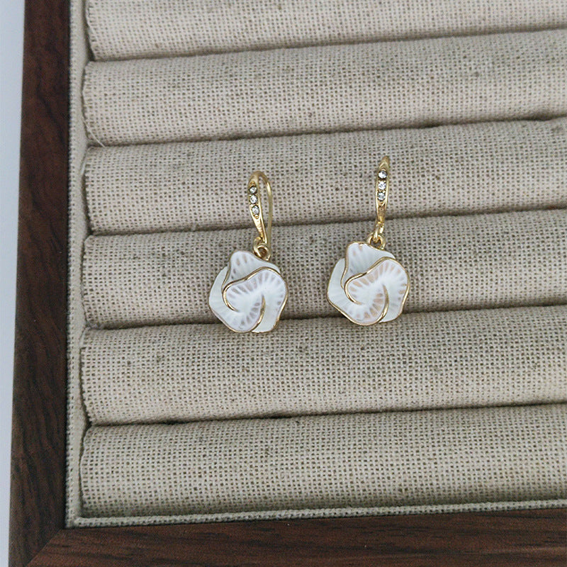 Irregular Tassel Earrings For Women In Retro Style With 925 Sterling Silver Studs And Real Gold Plated Copper