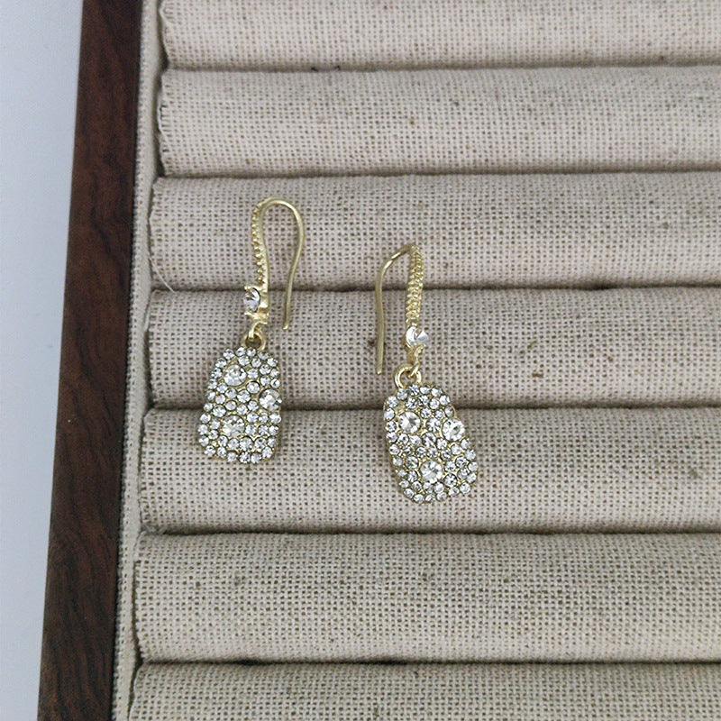 Irregular Tassel Earrings For Women In Retro Style With 925 Sterling Silver Studs And Real Gold Plated Copper