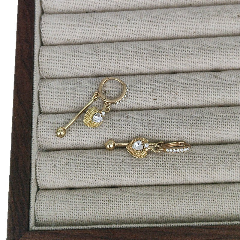 Irregular Tassel Earrings For Women In Retro Style With 925 Sterling Silver Studs And Real Gold Plated Copper