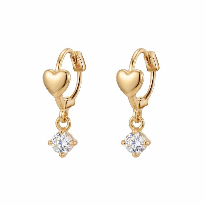 Heart Shape Tassel Earrings For Women Featuring Copper Ear Pins In Sweet Style