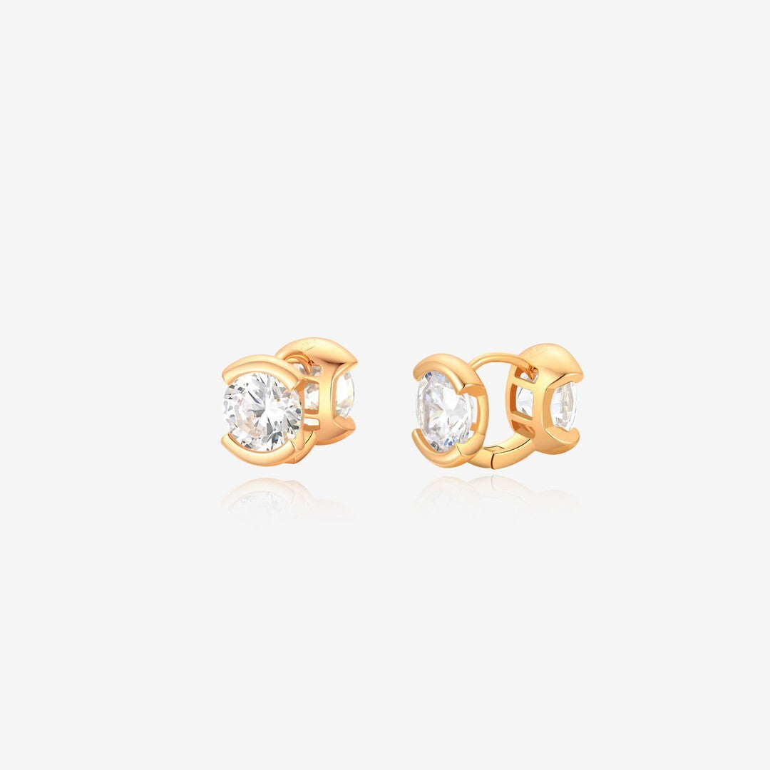 Bubble Stud Earrings In Alloy With Copper Posts, Simple Style For Women, Available In Gold