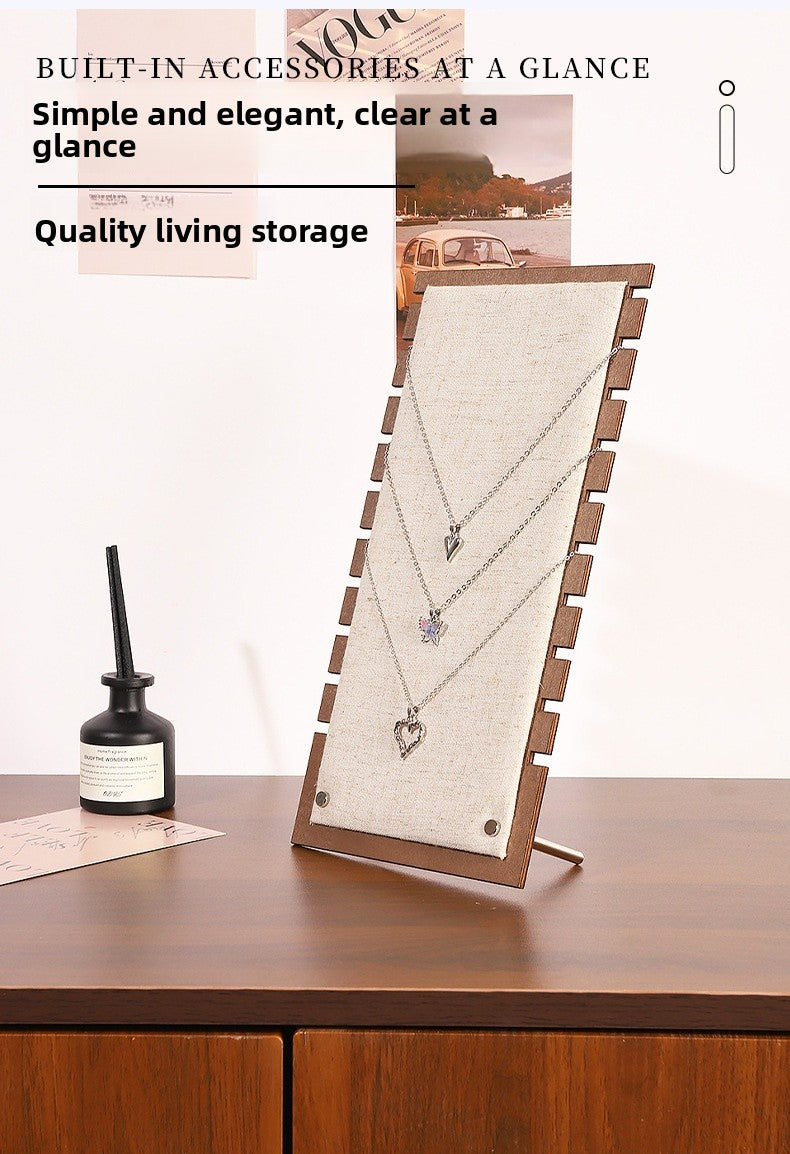 Modern Style Jewelry Set Featuring Brown Wood Material, Ideal For Jewelry Stand, Box, And Bag