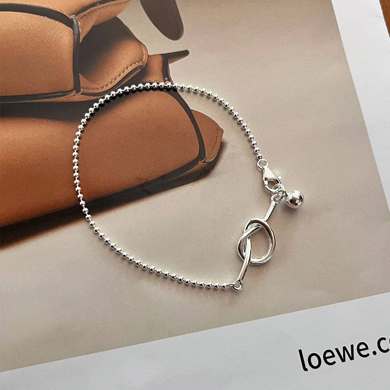 Knot Bracelet For Women In New Style With 925 Sterling Silver Ball Chain Electroplated Finish