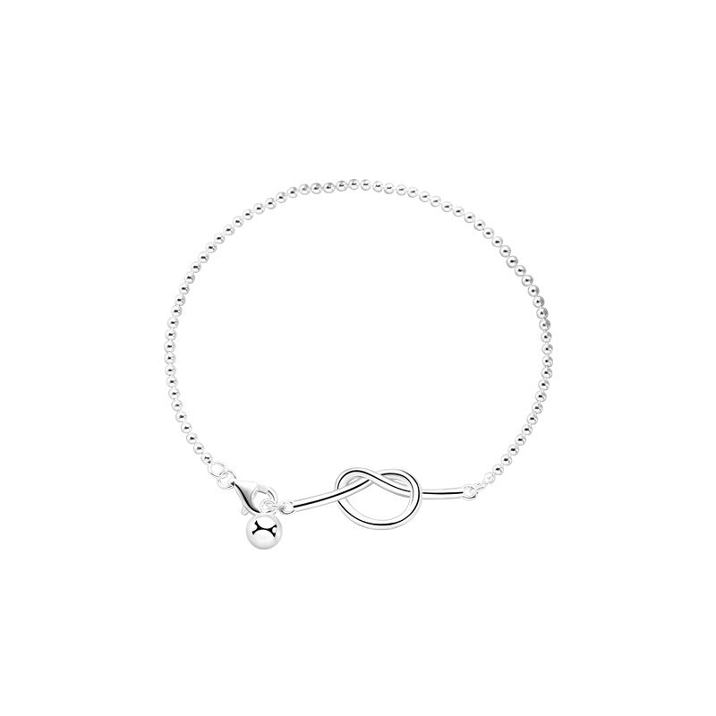 Knot Bracelet For Women In New Style With 925 Sterling Silver Ball Chain Electroplated Finish