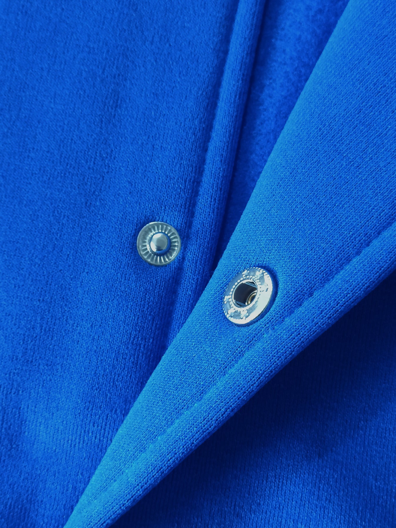 Men's Solid Color Single Breasted Jacket In Royal Blue Featuring Polyester Fabric