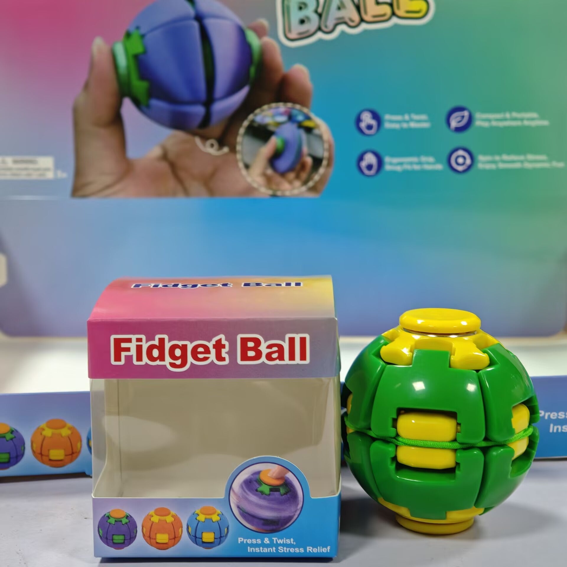 Multicolor Fidget Toys Made Of Durable Plastic, Perfect Stress Relief Toys In Vibrant Colour