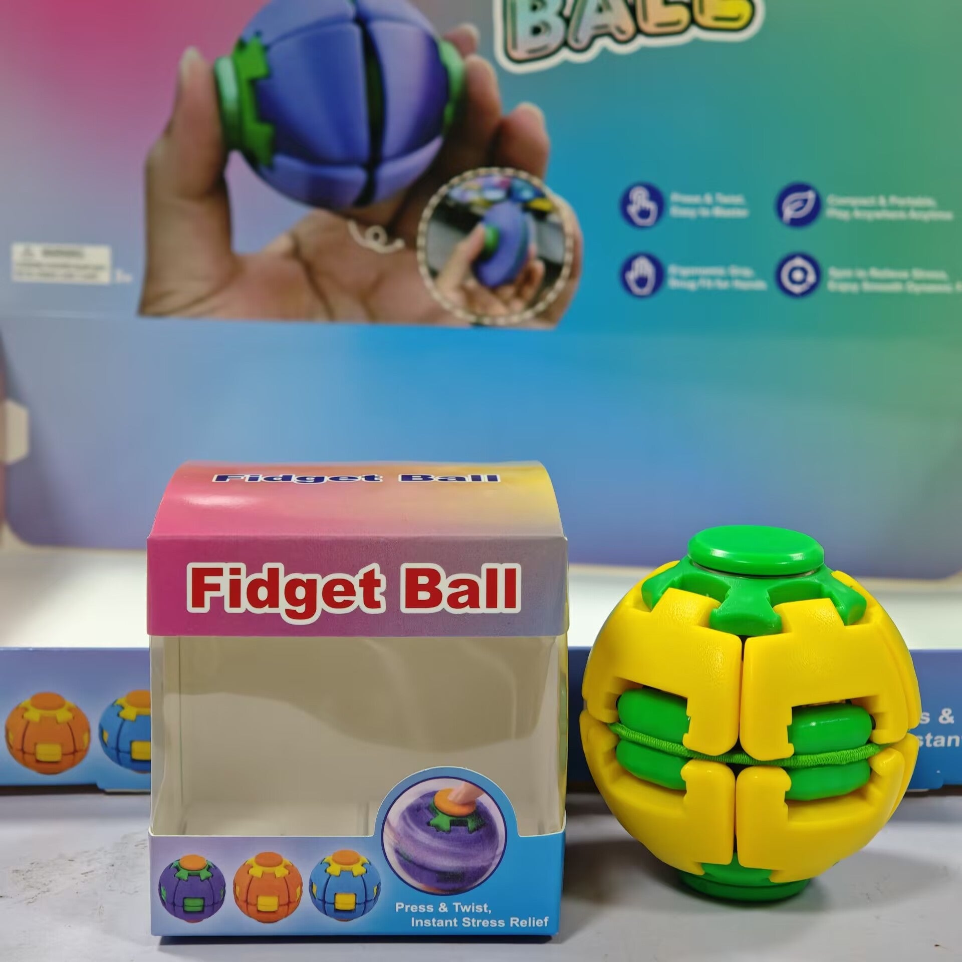 Multicolor Fidget Toys Made Of Durable Plastic, Perfect Stress Relief Toys In Vibrant Colour