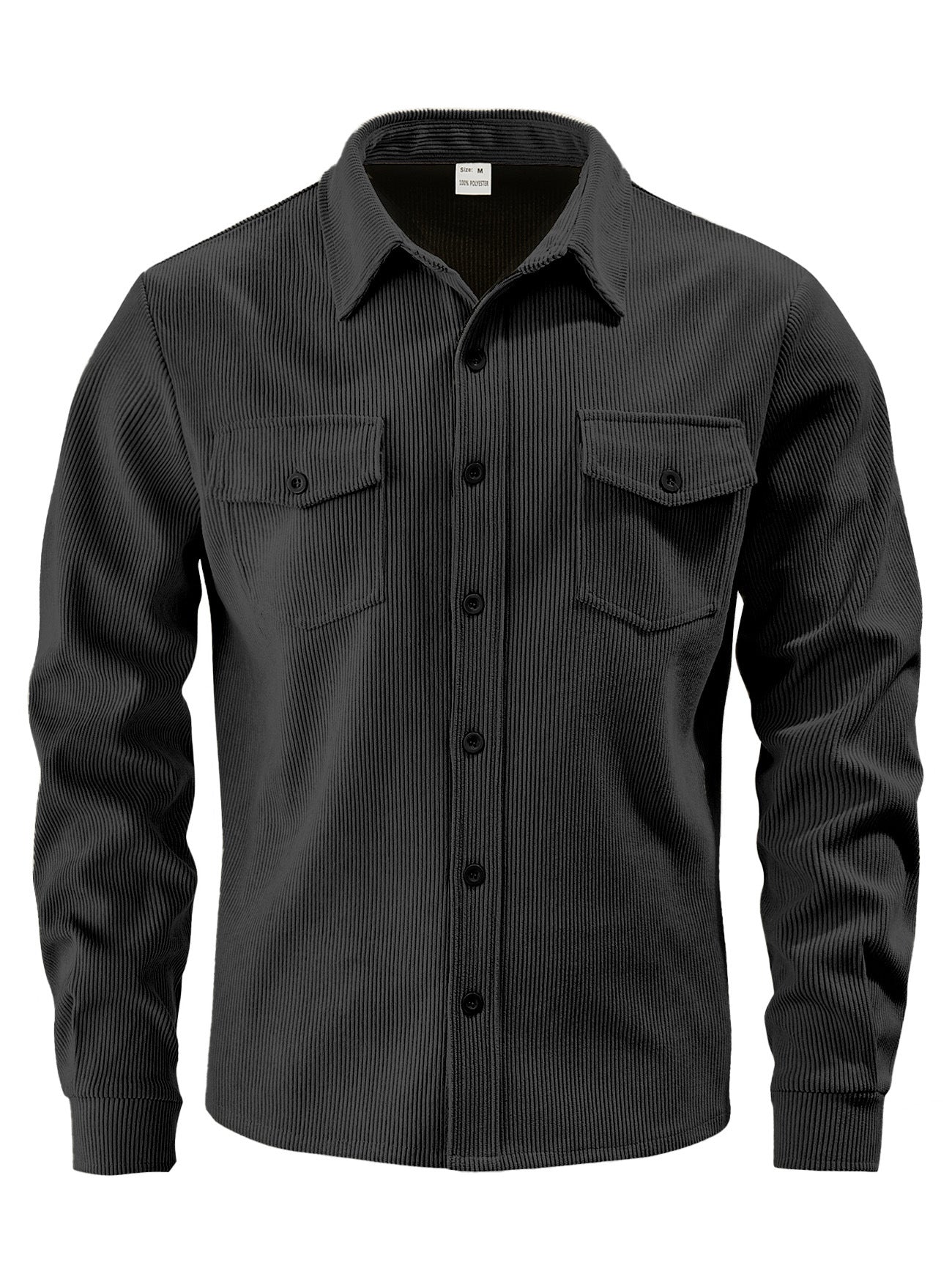 Men's Casual Stripe Single Breasted Jacket In Polyester Fabric With Jacquard Craftsmanship