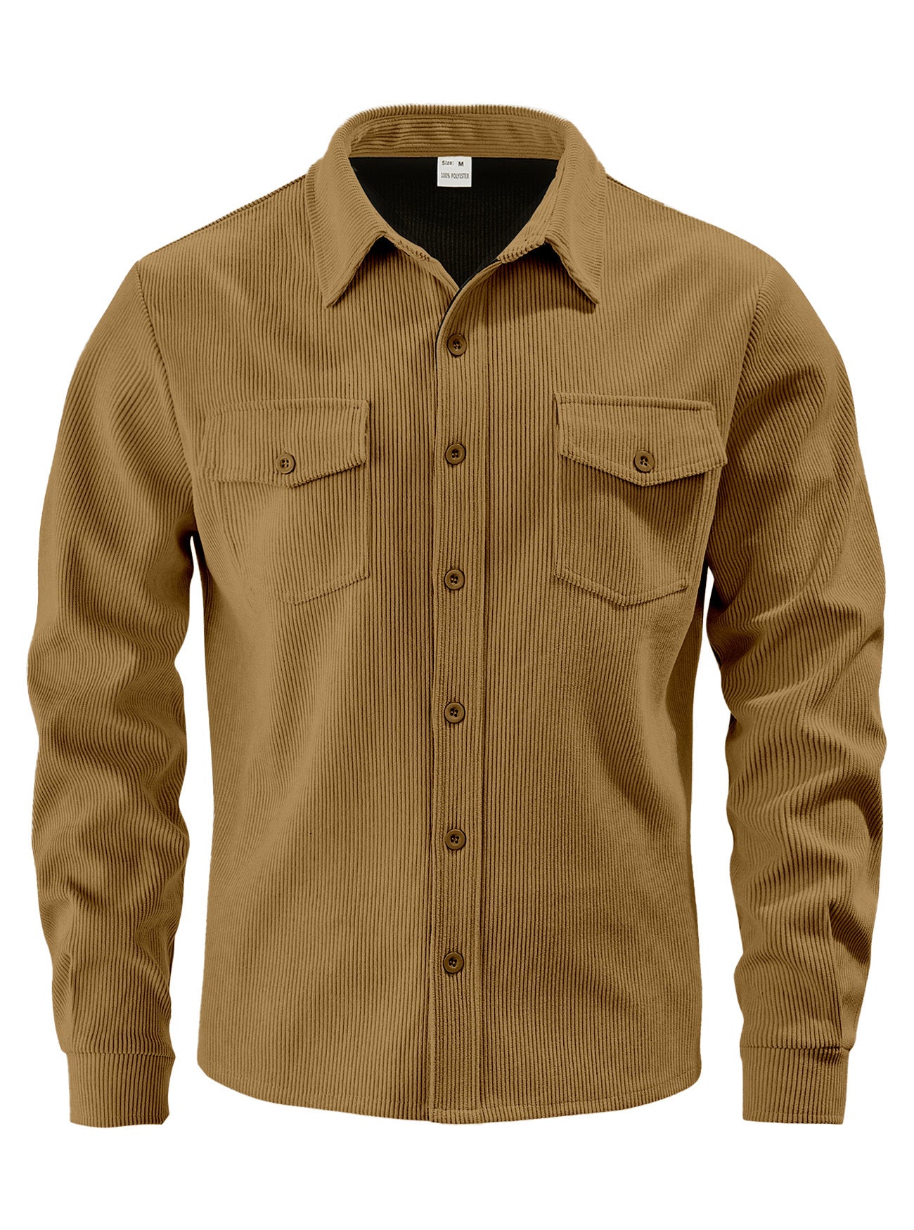 Men's Casual Stripe Single Breasted Jacket In Polyester Fabric With Jacquard Craftsmanship