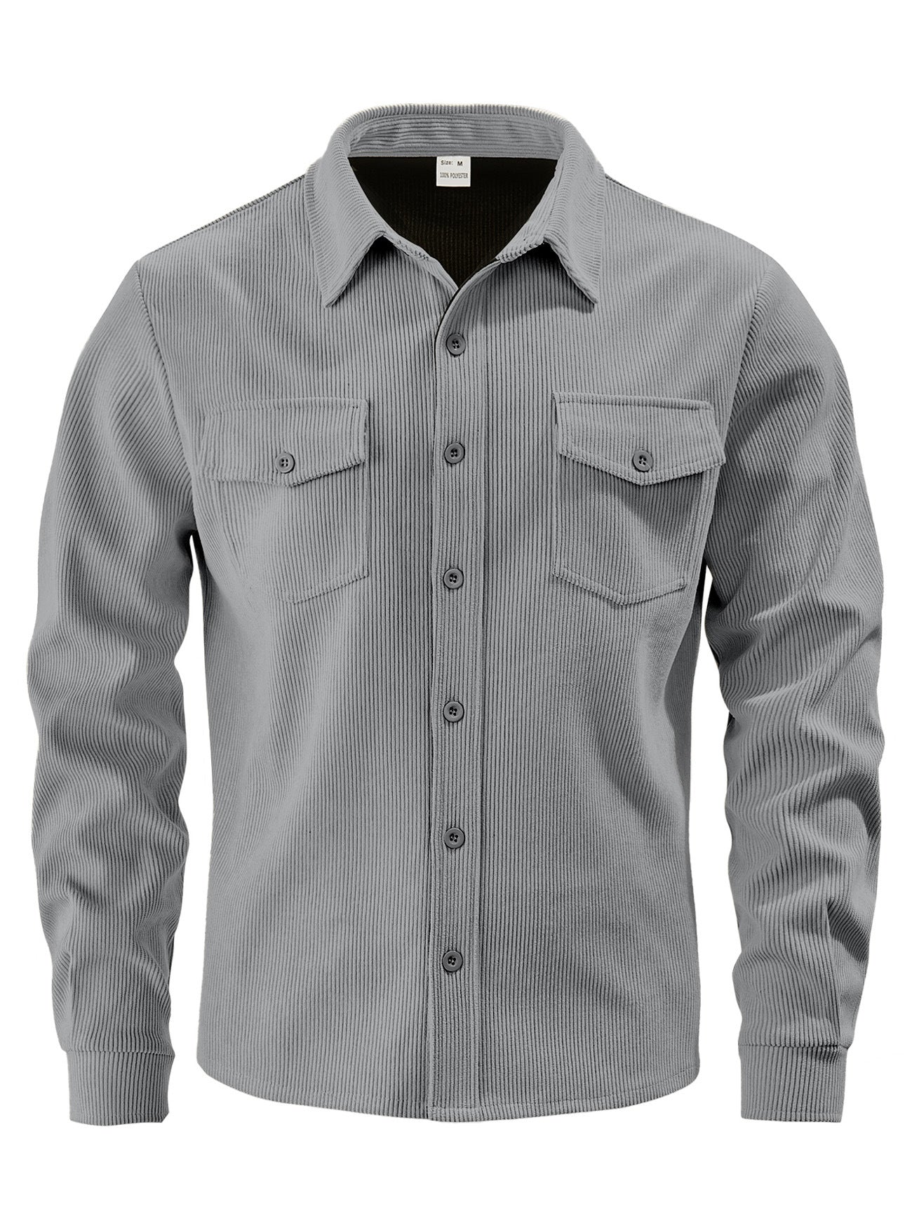 Men's Casual Stripe Single Breasted Jacket In Polyester Fabric With Jacquard Craftsmanship