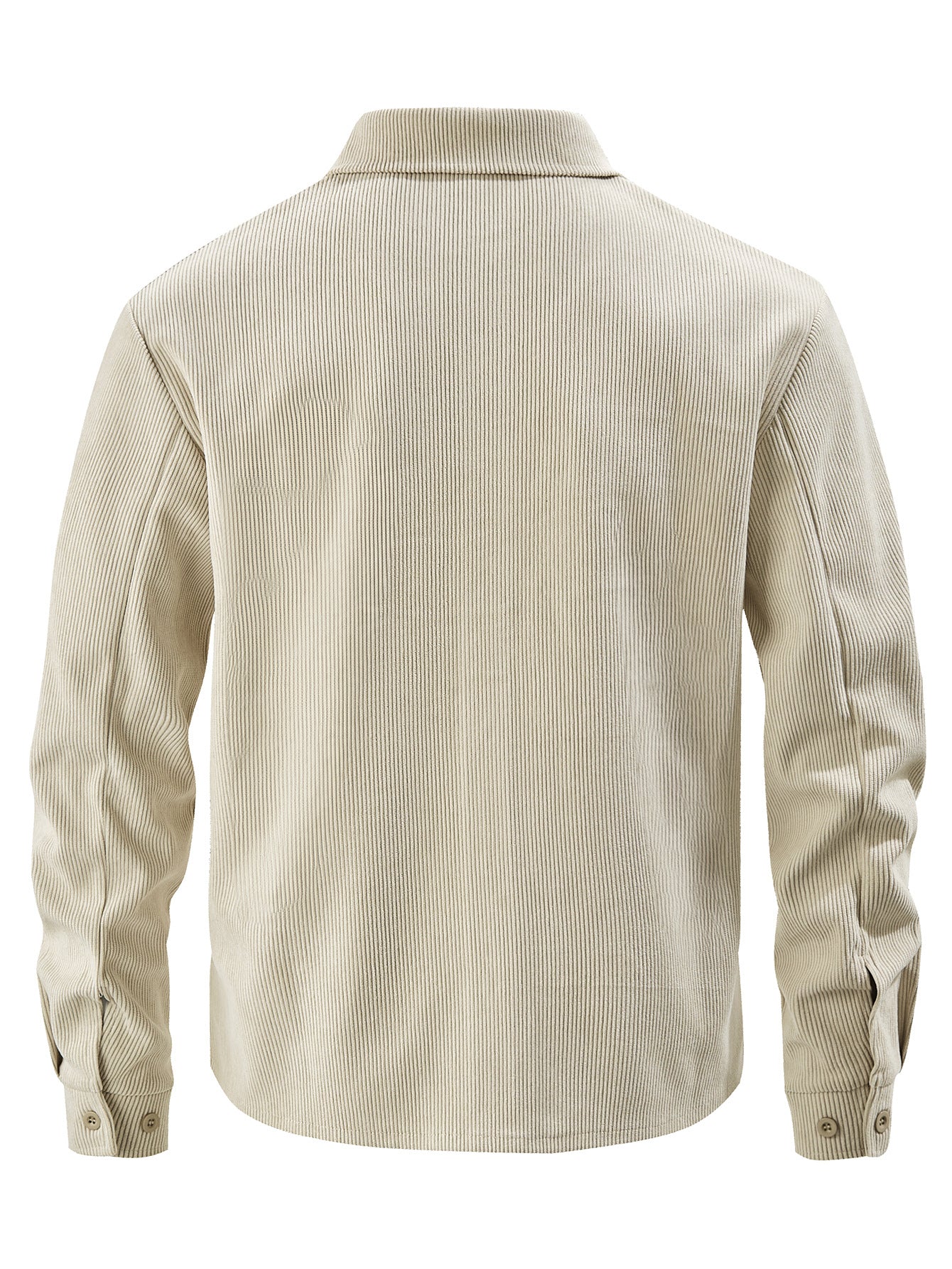 Men's Casual Stripe Single Breasted Jacket In Polyester Fabric With Jacquard Craftsmanship