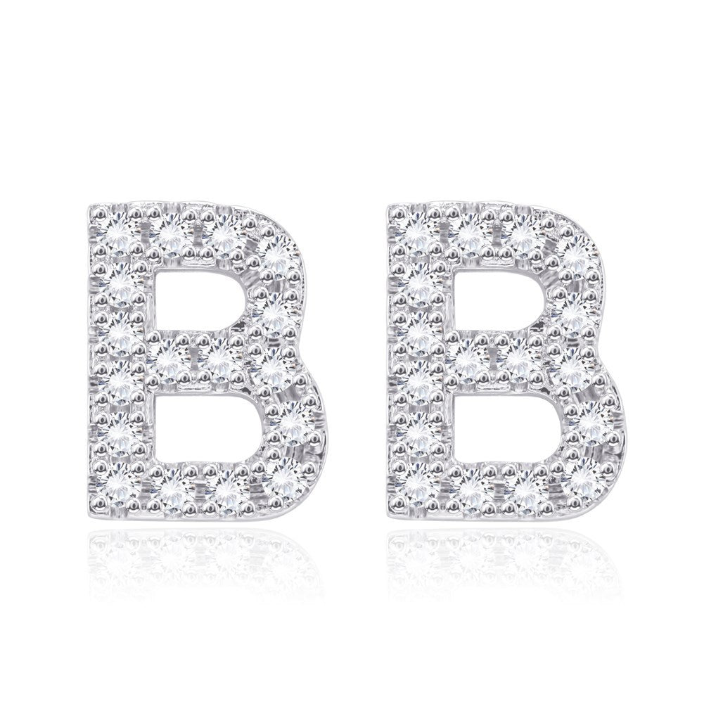 Butterfly Stud Earrings For Women In Sweet Style, Copper Ear Pins With Electroplated Alloy And Zircon Inlay