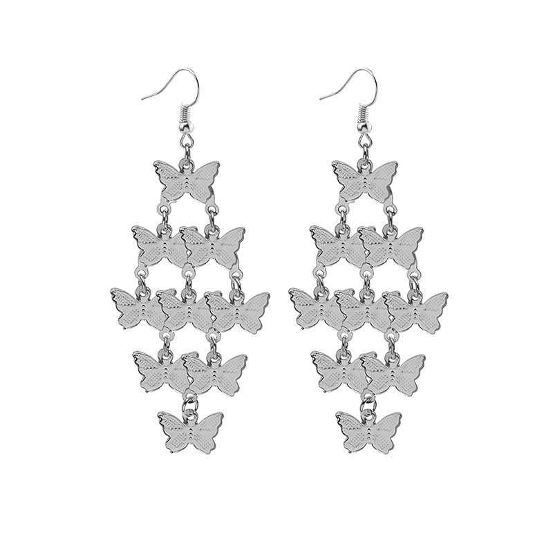 Geometric Exaggerated Ear Hook Earrings For Women In Gold Featuring Iron And 304 Stainless Steel Material