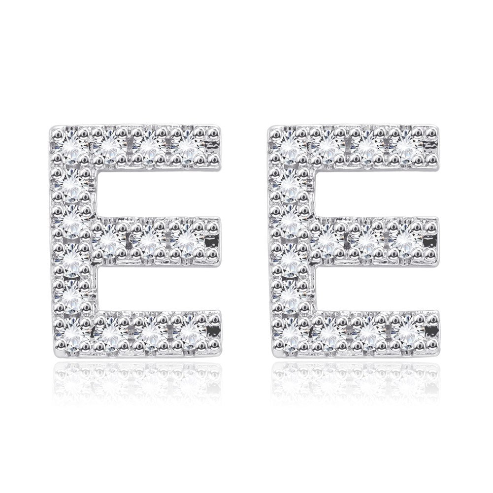 Butterfly Stud Earrings For Women In Sweet Style, Copper Ear Pins With Electroplated Alloy And Zircon Inlay