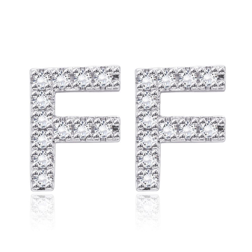 Butterfly Stud Earrings For Women In Sweet Style, Copper Ear Pins With Electroplated Alloy And Zircon Inlay
