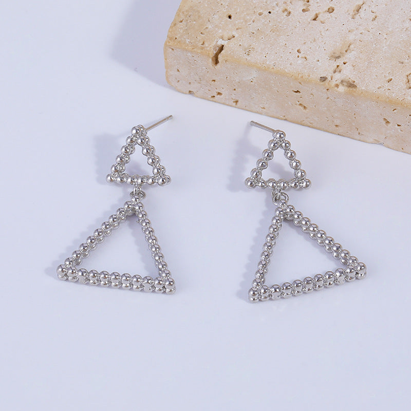Butterfly Stud Earrings For Women In Sweet Style, Copper Ear Pins With Electroplated Alloy And Zircon Inlay