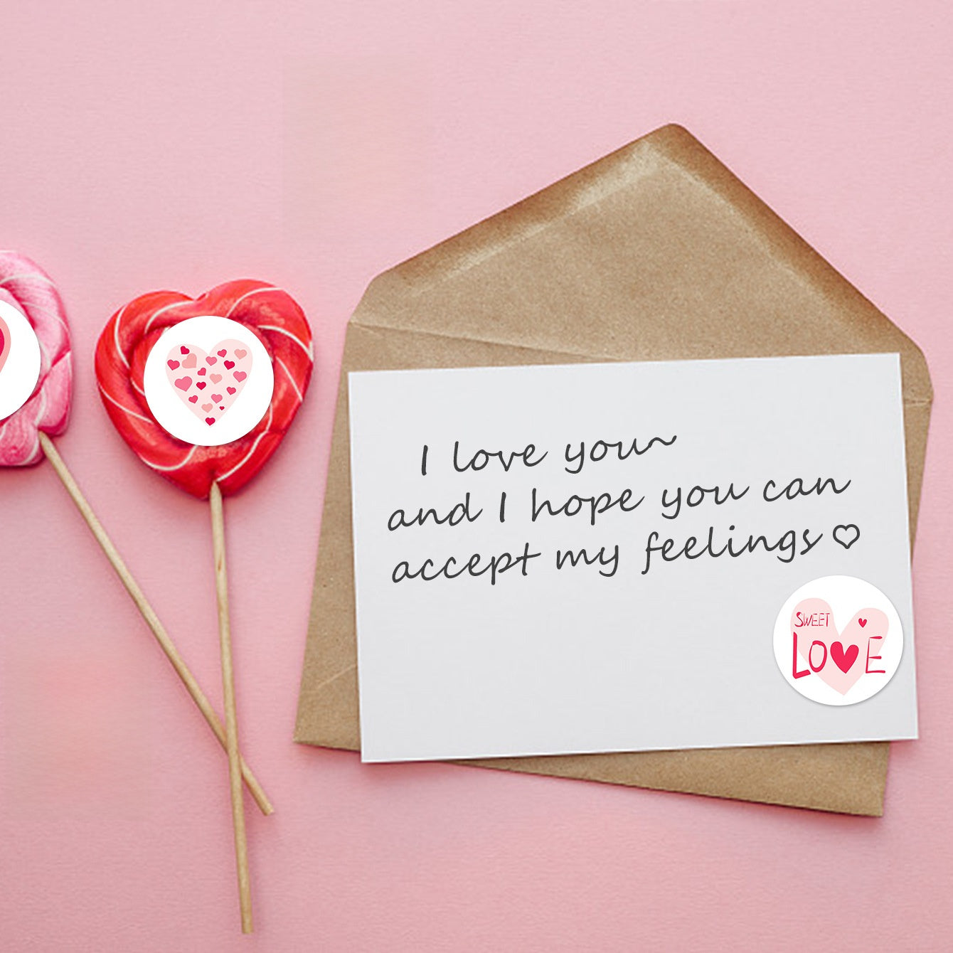 Heart Shape Valentine's Day Stickers, 1 Roll Copper Plate Sticker For Valentine's Day