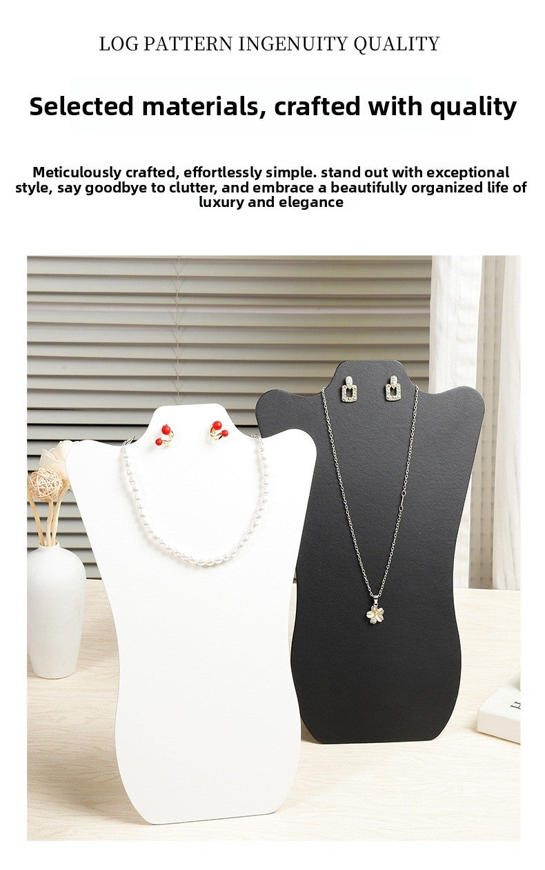 Casual Paper Jewelry Organizer In Dyed Black, Ideal For Storing Rings, Necklaces, And Earrings