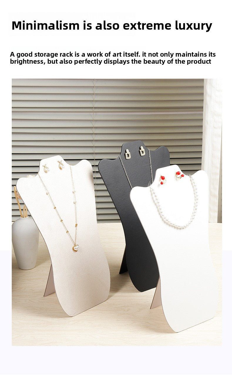 Casual Paper Jewelry Organizer In Dyed Black, Ideal For Storing Rings, Necklaces, And Earrings