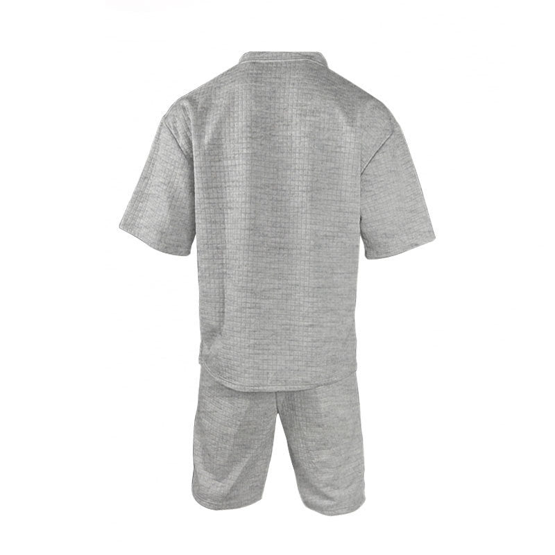 Men's Casual Solid White Polyester Shorts Co-ord Set For Sport