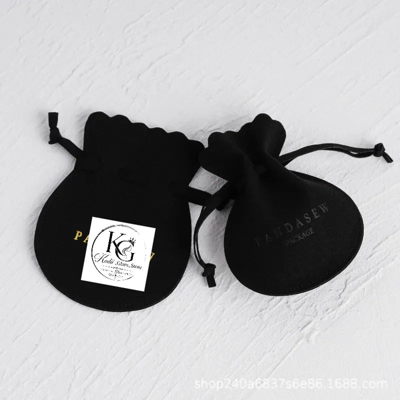 Simple Style Jewelry Packaging Bag In Letter Pattern For Daily Use, 1 Piece, Made Of Ultra-fiber Material