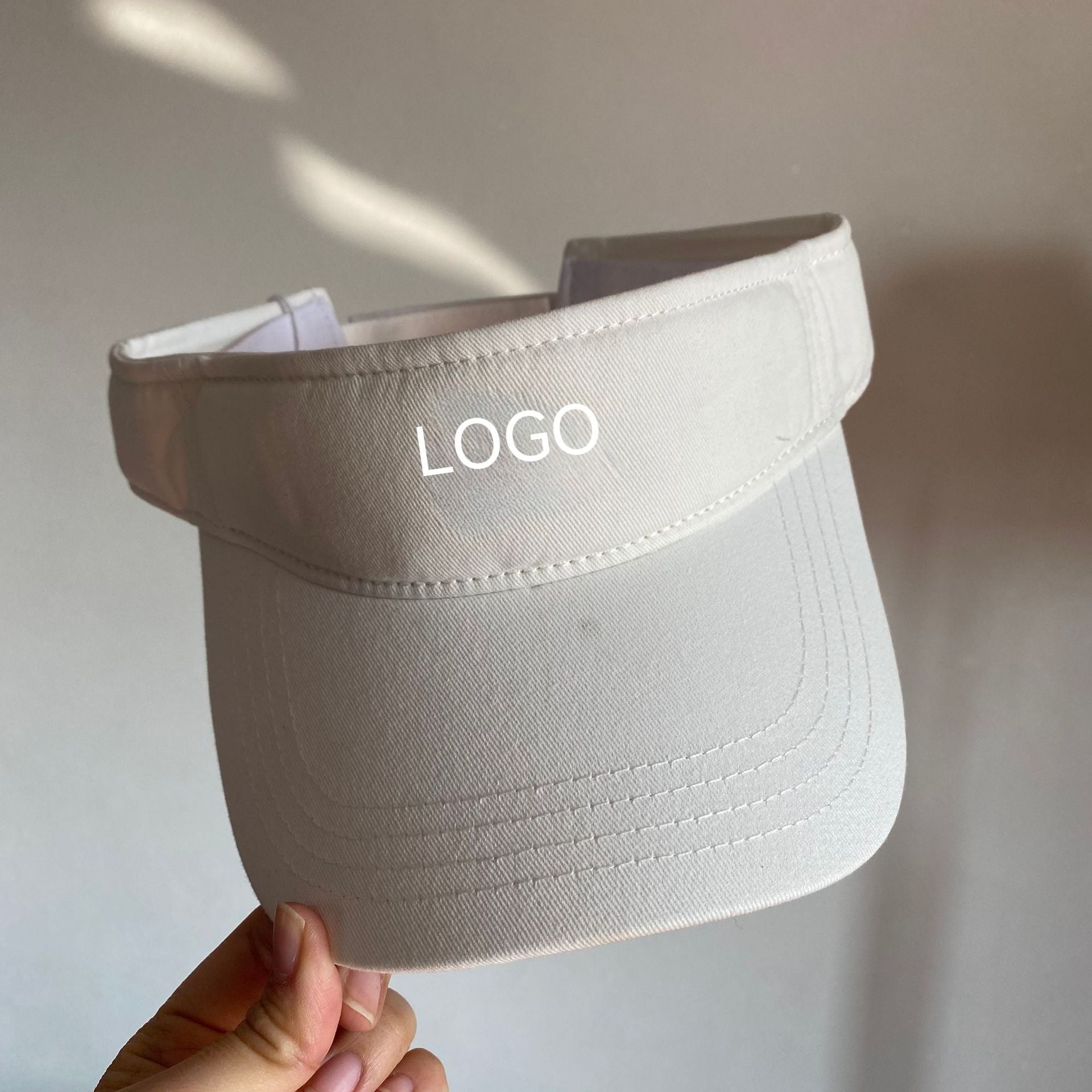 Breathable Hip-Hop Sun Visor With Wide Brim In Dyed Black Cotton For Adults