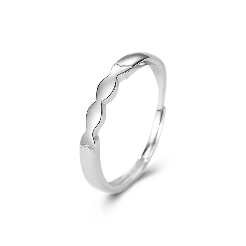 Couple Fish Open Rings In Copper Alloy With Electroplated Gold Plating Process