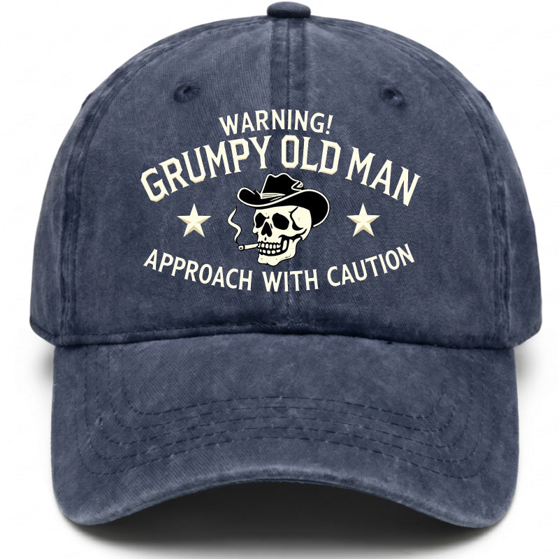 Men's Ethnic Style Baseball Cap With Curved Brim, Cotton Material Featuring Embroidery And UV Protection
