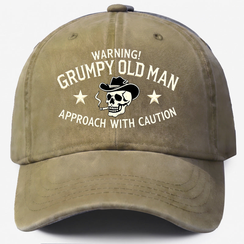 Men's Ethnic Style Baseball Cap With Curved Brim, Cotton Material Featuring Embroidery And UV Protection
