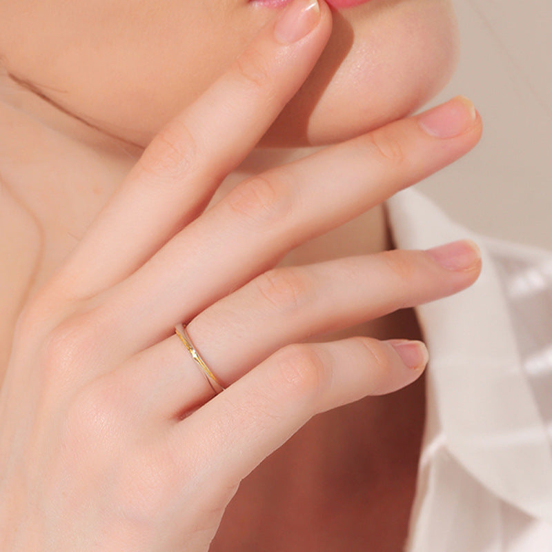 Infinity Copper Epoxy Rings For Couples In Gold, 1 Pair