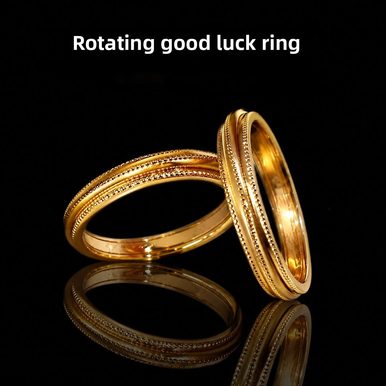 Handmade Geometric Sweet Unisex Rings In Gold Featuring Golden Plated Alloy Material