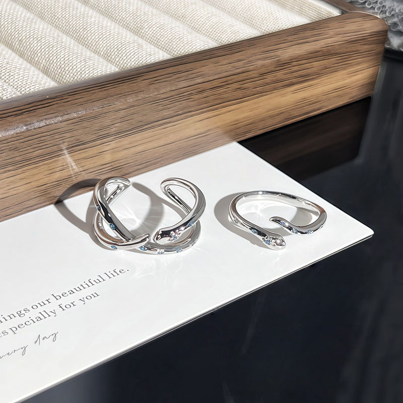 New Style Copper Snake Open Rings With Stoving Varnish Finish, Couple Rings For  Spring And Summer