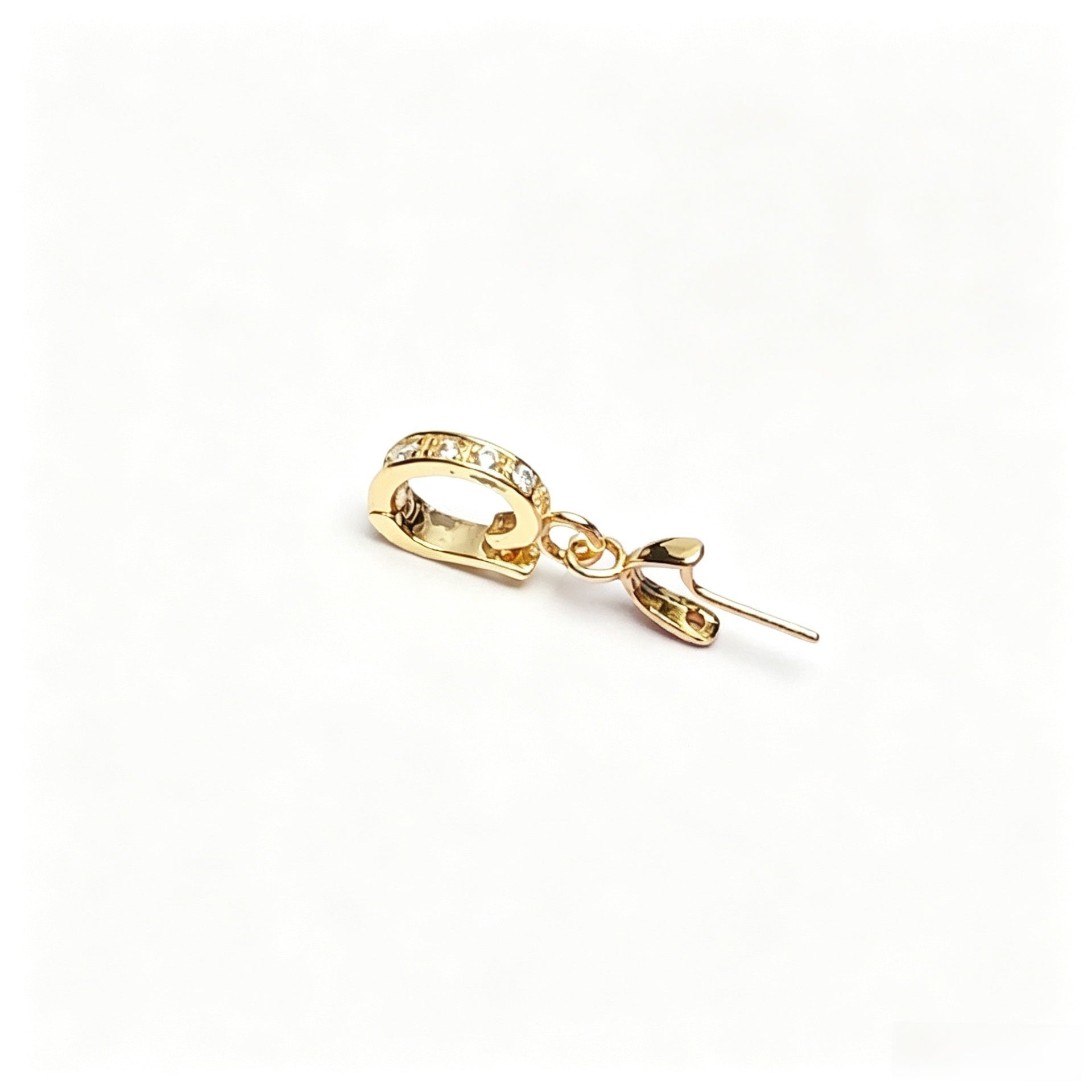 Electroplated Melon Seed Buckle Jewelry Accessory In Brass With 18K Real Gold Plated Finish, Cartoon Style In Gold